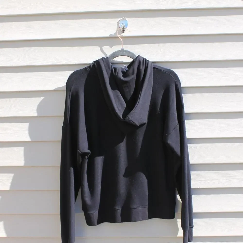 Marled Women's Black Hoodie Sweatshirt Love Graphic Size Medium - Picture 8 of 14